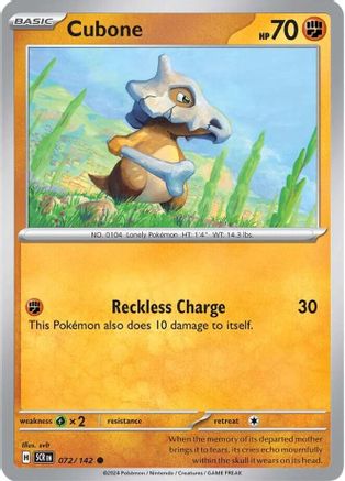 Cubone 072/142  SV07 Stellar Crown - Common