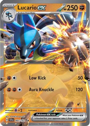 Lucario ex 082/142  - Holofoil SV07 Stellar Crown - Double Rare