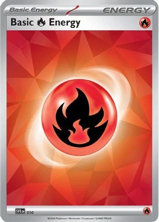 Basic Fire Energy 010  - Holofoil SVE Scarlet & Violet Energies - Common