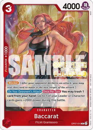 Baccarat (Judge Pack Vol. 4) (OP07-010) - One Piece Promotion Cards Foil