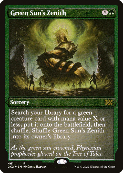 Green Sun's Zenith (2X2-461) - Double Masters 2022 Foil