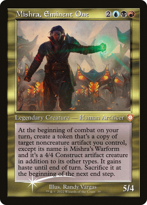 Mishra, Eminent One (Display Commander) - Thick Stock (BRC-039) - The Brothers' War Commander Etched Foil