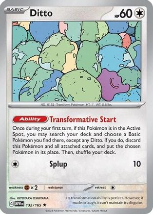 Ditto 132/165  Deck Exclusives - Rare