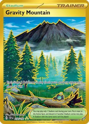 Gravity Mountain 250/191  - Holofoil SV08 Surging Sparks - Hyper Rare