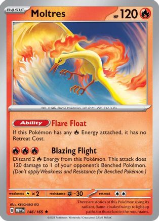 Moltres 146/165  Deck Exclusives - Rare