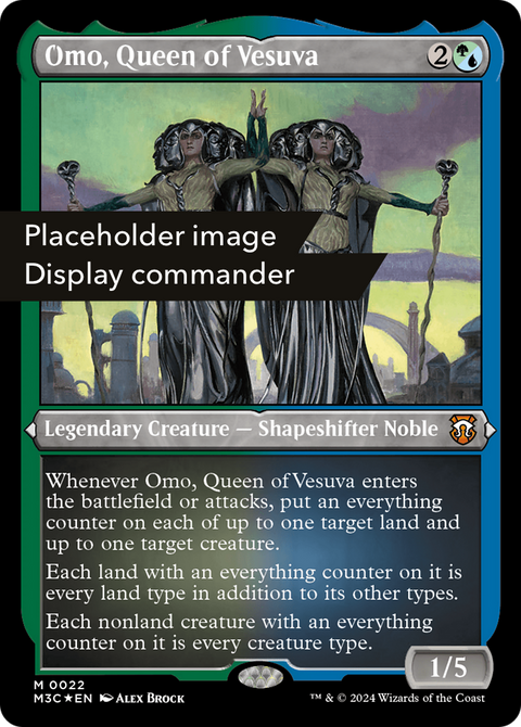 Omo, Queen of Vesuva (Display Commander) (Ripple Foil) - Thick Stock (M3C-149) - Modern Horizons 3 Commander