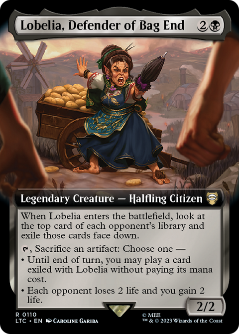 Lobelia, Defender of Bag End (Extended Art) (LTC-110) - Tales of Middle-earth Commander: (Extended Art)