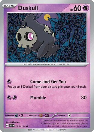 Duskull 035/131  SV Prismatic Evolutions - Common
