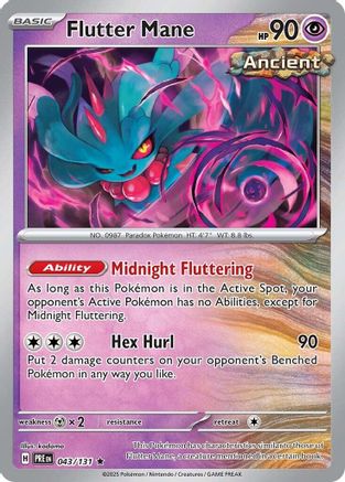 Flutter Mane 043/131  - Reverse Holofoil SV Prismatic Evolutions - Rare