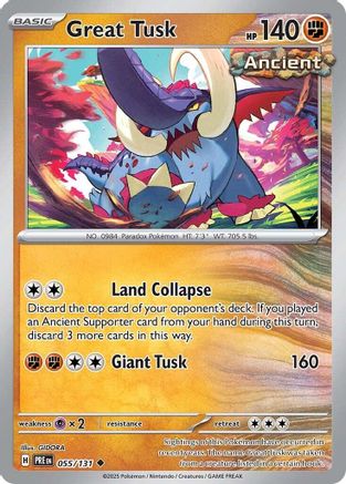 Great Tusk 055/131  SV Prismatic Evolutions - Uncommon