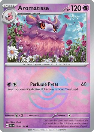Aromatisse (Poke Ball Pattern) 039/131  - Holofoil SV Prismatic Evolutions - Common