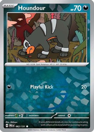 Houndour (Poke Ball Pattern) 062/131  - Holofoil SV Prismatic Evolutions - Common