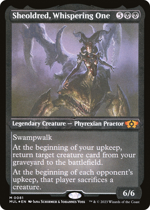 Sheoldred, Whispering One (Foil Etched) (MUL-081) - Multiverse Legends Foil