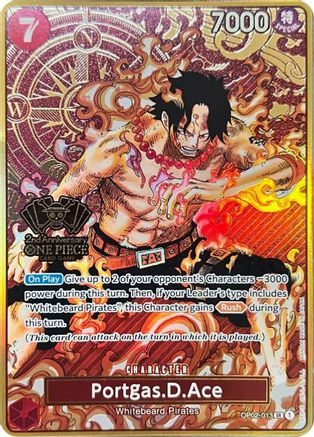 Portgas.D.Ace (One Piece Japanese Version 2nd Anniversary Set) (OP02-013) - One Piece Promotion Cards Foil