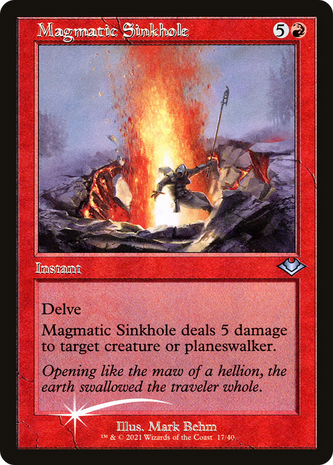 Magmatic Sinkhole (Retro Frame) (MH1-017) - Modern Horizons 1 Timeshifts Etched Foil