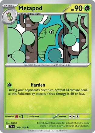 Metapod 002/159  SV09 Journey Together - Common
