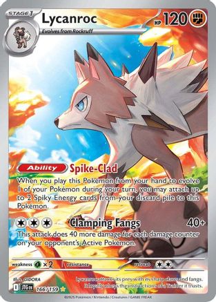 Lycanroc 166/159  - Holofoil SV09 Journey Together - Illustration Rare
