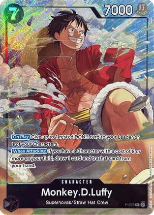 Monkey.D.Luffy (Premium Card Collection -Best Selection Vol. 3-) (P-075) - One Piece Promotion Cards Foil
