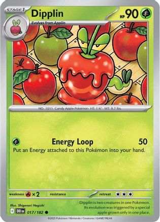 Dipplin 017  - Reverse Holofoil SV10 Destined Rivals - Common