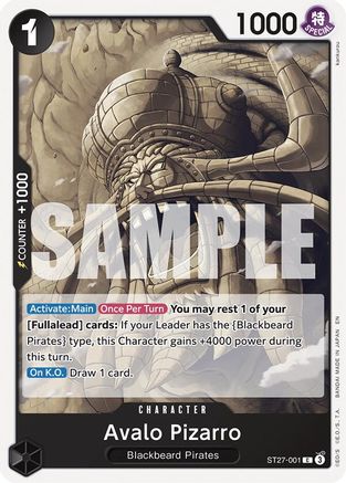 Avalo Pizarro (ST27-001) - Starter Deck 27: BLACK Marshall.D.Teach
