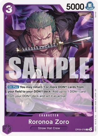 Roronoa Zoro (Reprint) (OP09-076) - Starter Deck 26: PURPLE/BLACK Monkey.D.Luffy