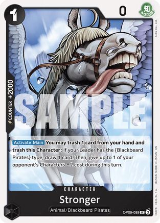 Stronger (Reprint) (OP09-089) - Starter Deck 27: BLACK Marshall.D.Teach