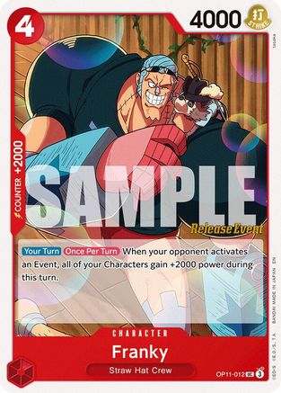 Franky (OP11-012) - A Fist of Divine Speed Release Event Cards