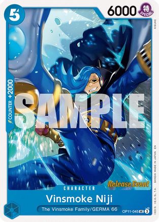 Vinsmoke Niji (OP11-045) - A Fist of Divine Speed Release Event Cards