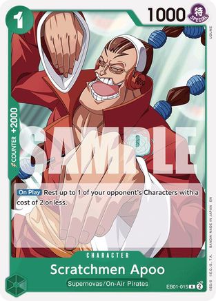 Scratchmen Apoo (Reprint) (EB01-015) - Starter Deck 24: GREEN Jewelry Bonney