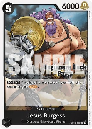 Jesus Burgess (Beginners Deck Party [ST-23] - [ST-28] Participation Pack) (OP10-085) - One Piece Promotion Cards
