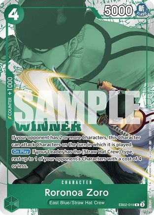 Roronoa Zoro (Winner Pack 2025 Vol. 3) (EB02-019) - One Piece Promotion Cards Foil