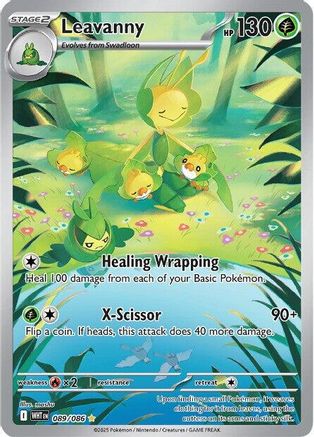 Leavanny 089/086  - Holofoil SV White Flare - Illustration Rare