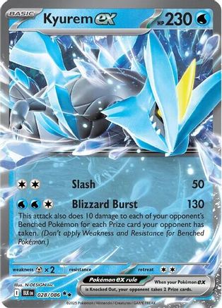 Kyurem ex 028/086  - Holofoil SV Black Bolt - Double Rare