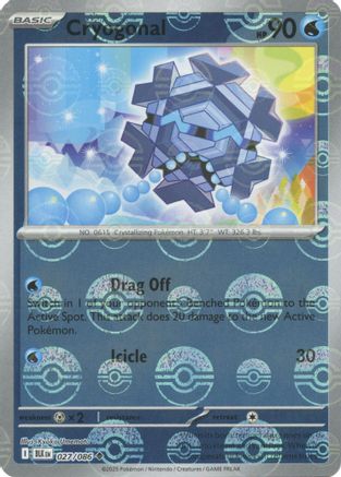 Cryogonal (Poke Ball Pattern) 027/086  - Holofoil SV Black Bolt - Uncommon
