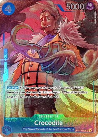 Crocodile (Seven Warlords of the Sea Binder Set) (OP07-040) - One Piece Promotion Cards Foil