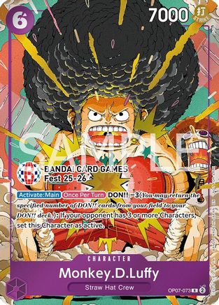 Monkey.D.Luffy (BANDAI Card Games Fest 25-26) (OP07-073) - One Piece Promotion Cards Foil