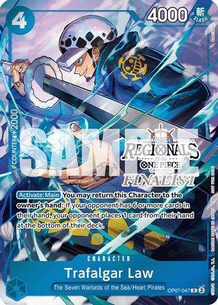 Trafalgar Law (Online Regional Finalist Card Set 2025 Vol.2) (OP07-047) - One Piece Promotion Cards Foil