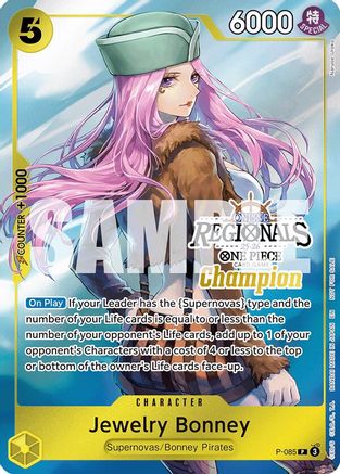 Jewelry Bonney (Online Regional Champion Card Set 2025 Vol.2) (P-085) - One Piece Promotion Cards Foil
