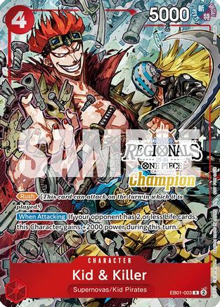 Kid & Killer (Online Regional Champion Card Set 2025 Vol.2) (EB01-003) - One Piece Promotion Cards Foil
