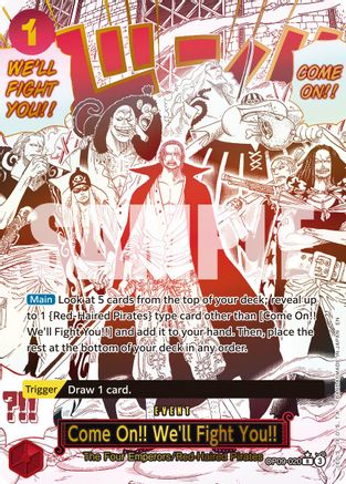 Come On!! We'll Fight You!! (Manga) (OP09-020) - Premium Booster -The Best- Vol. 2 Foil