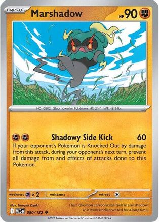 Marshadow 080/132  - Reverse Holofoil ME01 Mega Evolution - Uncommon