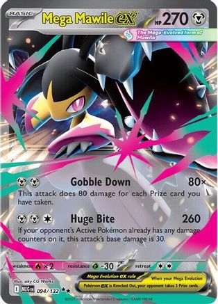 Mega Mawile ex 094/132  - Holofoil ME01 Mega Evolution - Double Rare