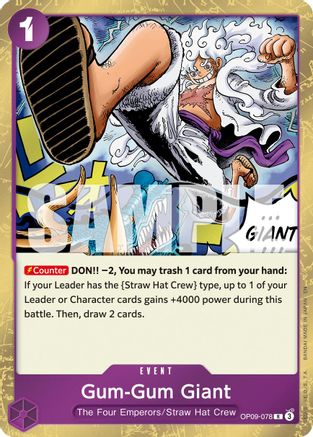 Gum-Gum Giant (Reprint) (OP09-078) - Premium Booster -The Best- Vol. 2 Foil