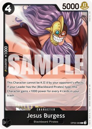 Jesus Burgess (Reprint) (OP09-086) - Premium Booster -The Best- Vol. 2 Foil