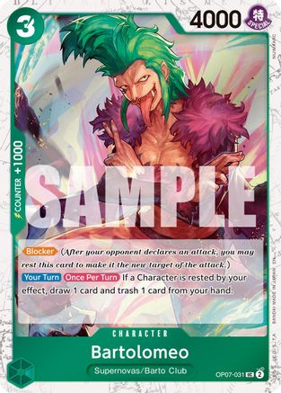 Bartolomeo (Pirate Foil) (OP07-031) - Premium Booster -The Best- Vol. 2 Foil