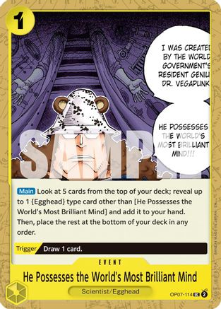 He Possesses the World's Most Brilliant Mind (Reprint) (OP07-114) - Premium Booster -The Best- Vol. 2