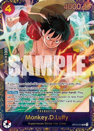 Monkey.D.Luffy (Treasure Cup 2025) (OP12-015) - One Piece Promotion Cards Foil