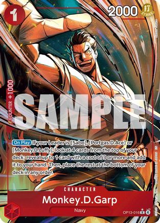 Monkey.D.Garp (Alternate Art) (OP13-016) - Carrying On His Will Foil