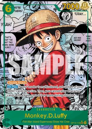 Monkey.D.Luffy (118) (Manga) (OP13-118) - Carrying On His Will Foil