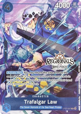 Trafalgar Law (CS 25-26 Regionals Textured Chase Promo) (OP07-047) - One Piece Promotion Cards Foil